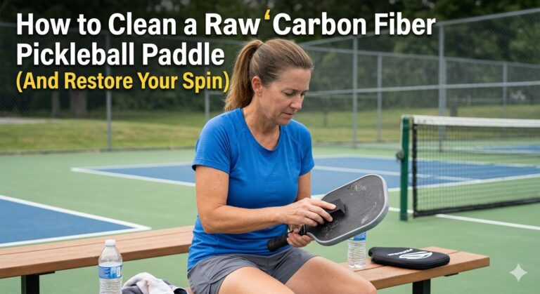 how to clean a raw carbon fiber pickleball paddle