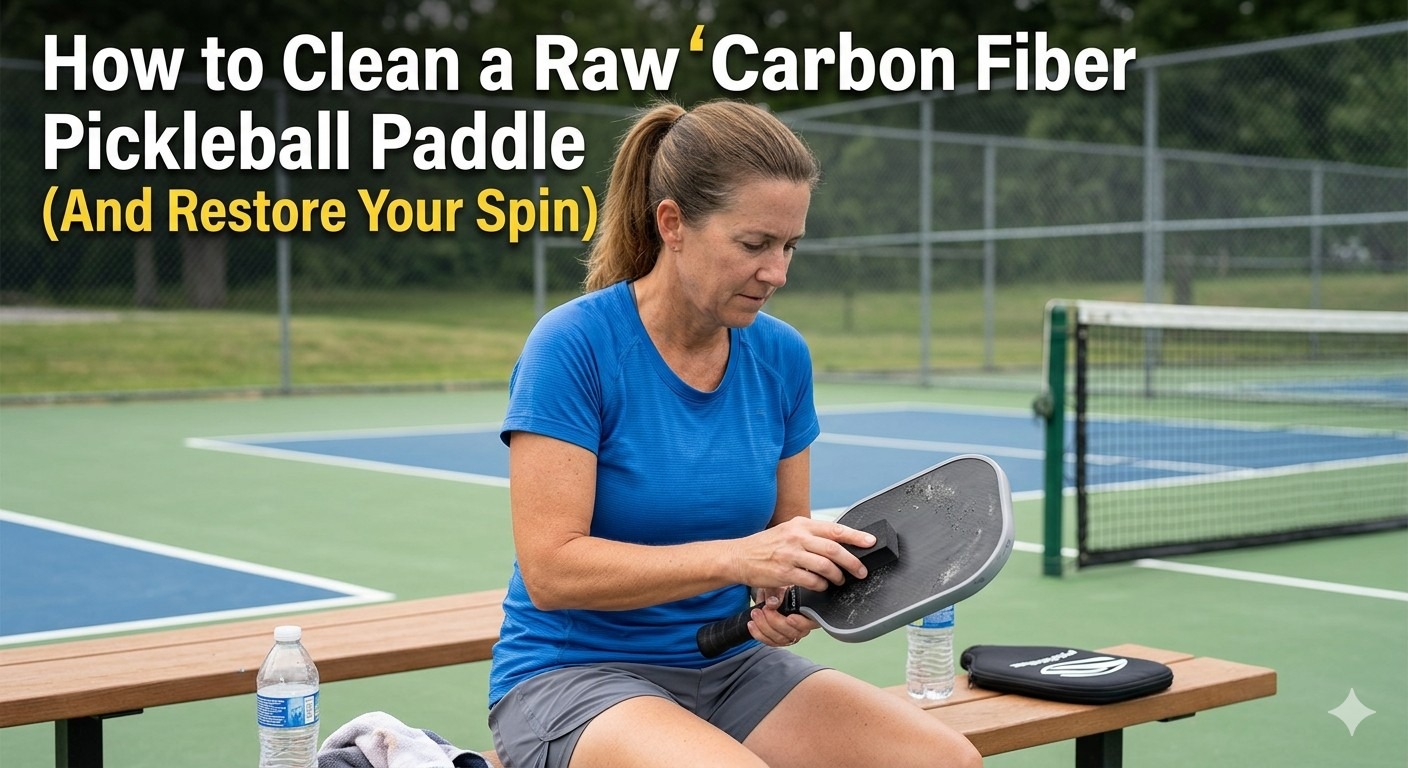how to clean a raw carbon fiber pickleball paddle