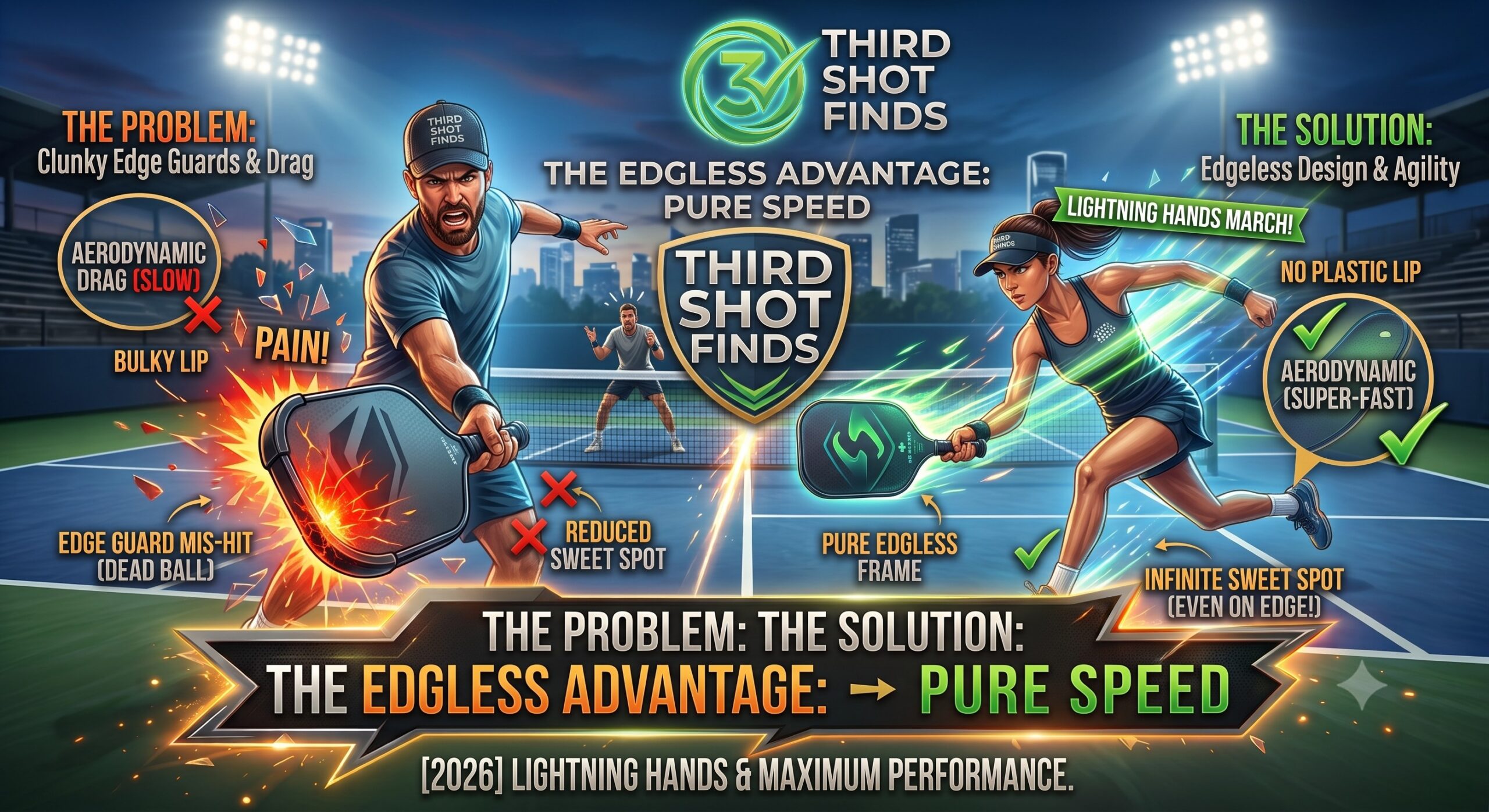 best edgeless pickleball paddle